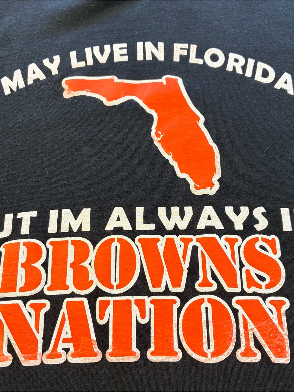 Hanes Cleveland Browns NFL Men's XL Black Graphic T-Shirt Orange White - Picture 4 of 9